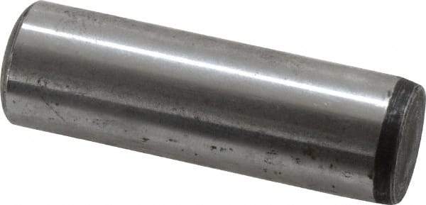 Value Collection - 5/8" Diam x 2" Pin Length Grade 8 Alloy Steel Standard Dowel Pin - C 50-58 Hardness, 79,800 Lb Breaking Strength, 1 Beveled & 1 Rounded End - Benchmark Tooling