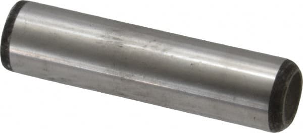 Value Collection - 5/8" Diam x 2-1/2" Pin Length Grade 8 Alloy Steel Standard Dowel Pin - C 50-58 Hardness, 79,800 Lb Breaking Strength, 1 Beveled & 1 Rounded End - Benchmark Tooling