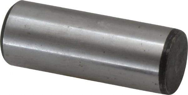 Value Collection - 3/4" Diam x 2" Pin Length Grade 8 Alloy Steel Standard Dowel Pin - C 50-58 Hardness, 114,000 Lb Breaking Strength, 1 Beveled & 1 Rounded End - Benchmark Tooling