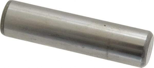 Value Collection - 3/4" Diam x 3" Pin Length Grade 8 Alloy Steel Standard Dowel Pin - C 50-58 Hardness, 114,000 Lb Breaking Strength, 1 Beveled & 1 Rounded End - Benchmark Tooling