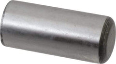 Value Collection - 7/8" Diam x 2" Pin Length Grade 8 Alloy Steel Standard Dowel Pin - C 50-58 Hardness, 156,000 Lb Breaking Strength, 1 Beveled & 1 Rounded End - Benchmark Tooling