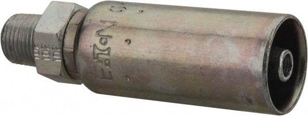 Eaton - 1/8-27 NPT Straight Hydraulic Hose Fitting - 1/4" Hose Diam - Benchmark Tooling