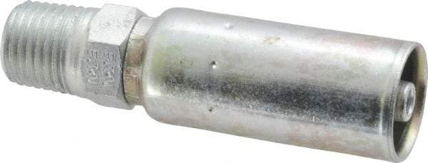 Eaton - 1/4-18 NPT Straight Hydraulic Hose Fitting - 1/4" Hose Diam - Benchmark Tooling