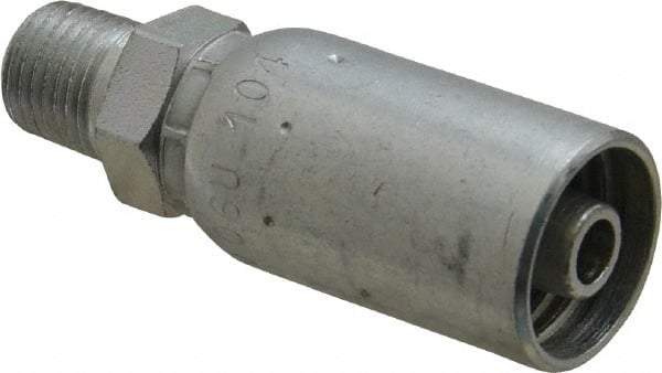 Eaton - 1/4-18 NPT Straight Hydraulic Hose Fitting - 3/8" Hose Diam - Benchmark Tooling