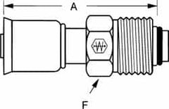 Hydraulic Hose Bumped Male Swivel Fitting: 1-1/16-16