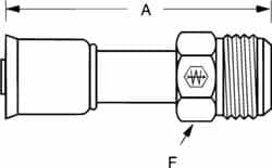 Hydraulic Hose Flare Male Rigid: 7/8-14 SAE