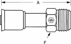 Hydraulic Hose Flare Male Rigid: 7/8-14 SAE