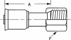 Hydraulic Hose Flare Female Rigid: 3/4-16 SAE