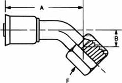 Hydraulic Hose Flare Female Swivel Fitting: 5/8-18 SAE