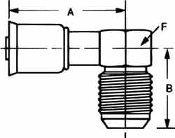 Hydraulic Hose Elbow: 7/8-14 SAE