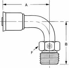 Hydraulic Hose Elbow: 5/8-18