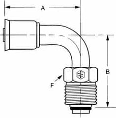 Hydraulic Hose Elbow: 3/4-18