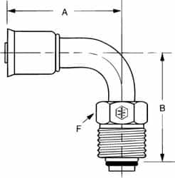 Hydraulic Hose Elbow: 7/8-18