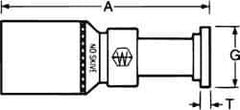 Eaton - 1 Thread Straight Hydraulic Hose Fitting - 3/4" Hose Diam - Benchmark Tooling