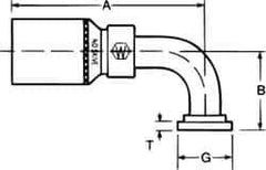 Eaton - Hydraulic Hose Elbow - 3/4" Hose Diam - Benchmark Tooling