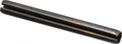 Made in USA - 3/32" Diam x 7/8" Long Slotted Spring Pin - Grade 1070-1090 Alloy Steel, Black Oxide Finish - Benchmark Tooling