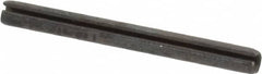 Made in USA - 3/32" Diam x 1" Long Slotted Spring Pin - Grade 1070-1090 Alloy Steel, Black Oxide Finish - Benchmark Tooling