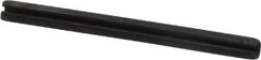 Made in USA - 3/32" Diam x 1-1/8" Long Slotted Spring Pin - Grade 1070-1090 Alloy Steel, Black Oxide Finish - Benchmark Tooling