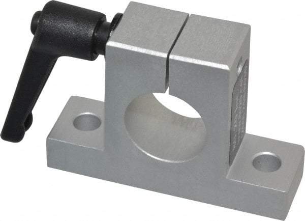 80/20 Inc. - 3 Inch Wide x 2-1/8 Inch High x 7/8 Inch Deep Horizontal Quick Clamp - 1.004 Inch Hole x 0.328 Inch Bolt Hole Diameter - Benchmark Tooling