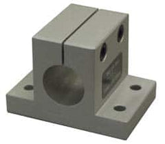 80/20 Inc. - 1 Inch Wide x 2-1/8 Inch High x 3 Inch Deep Double Horizontal Base - 1.004 Inch Hole x 0.257 Inch Bolt Hole Diameter - Benchmark Tooling