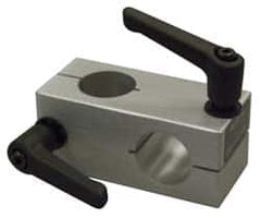 80/20 Inc. - 2 Inch Wide x 2 Inch High x 3 Inch Deep Quick Stanchion Cross Clamp - 1.004 Inch Hole x 0.257 Inch Bolt Hole Diameter - Benchmark Tooling