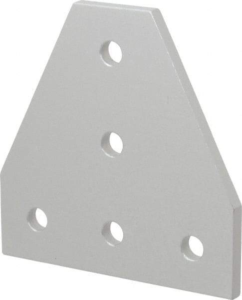 80/20 Inc. - 3" Wide, 3" High, Open Shelving 5 Hole Tee Plate - Aluminum, Use with Series 10 & Bolt Kit 3393 - Benchmark Tooling