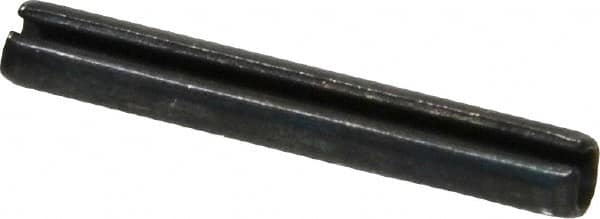 Made in USA - 1/8" Diam x 7/8" Long Slotted Spring Pin - Grade 1070-1090 Alloy Steel, Black Oxide Finish - Benchmark Tooling