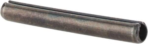 Made in USA - 1/8" Diam x 1" Long Slotted Spring Pin - Grade 1070-1090 Alloy Steel, Black Oxide Finish - Benchmark Tooling