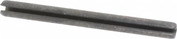 Made in USA - 1/8" Diam x 1-3/8" Long Slotted Spring Pin - Grade 1070-1090 Alloy Steel, Black Oxide Finish - Benchmark Tooling