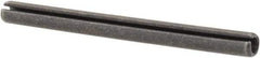 Made in USA - 1/8" Diam x 1-1/2" Long Slotted Spring Pin - Grade 1070-1090 Alloy Steel, Black Oxide Finish - Benchmark Tooling