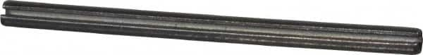 Made in USA - 1/8" Diam x 2" Long Slotted Spring Pin - Grade 1070-1090 Alloy Steel, Black Oxide Finish - Benchmark Tooling