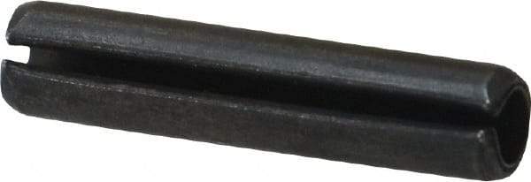 Made in USA - 3/16" Diam x 7/8" Long Slotted Spring Pin - Grade 1070-1090 Alloy Steel, Black Oxide Finish - Benchmark Tooling