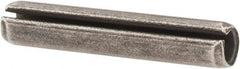 Made in USA - 3/16" Diam x 1" Long Slotted Spring Pin - Grade 1070-1090 Alloy Steel, Black Oxide Finish - Benchmark Tooling