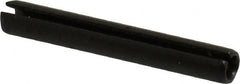 Made in USA - 3/16" Diam x 1-3/8" Long Slotted Spring Pin - Grade 1070-1090 Alloy Steel, Black Oxide Finish - Benchmark Tooling