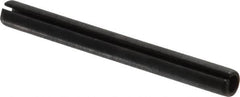 Made in USA - 3/16" Diam x 1-7/8" Long Slotted Spring Pin - Grade 1070-1090 Alloy Steel, Black Oxide Finish - Benchmark Tooling