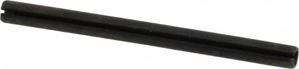 Made in USA - 3/16" Diam x 2-1/2" Long Slotted Spring Pin - Grade 1070-1090 Alloy Steel, Black Oxide Finish - Benchmark Tooling