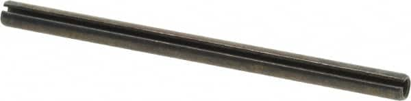 Made in USA - 3/16" Diam x 3" Long Slotted Spring Pin - Grade 1070-1090 Alloy Steel, Black Oxide Finish - Benchmark Tooling