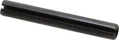 Made in USA - 1/4" Diam x 1-7/8" Long Slotted Spring Pin - Grade 1070-1090 Alloy Steel, Black Oxide Finish - Benchmark Tooling