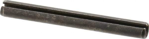 Made in USA - 1/4" Diam x 2-1/4" Long Slotted Spring Pin - Grade 1070-1090 Alloy Steel, Black Oxide Finish - Benchmark Tooling