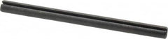 Made in USA - 1/4" Diam x 3-1/2" Long Slotted Spring Pin - Grade 1070-1090 Alloy Steel, Black Oxide Finish - Benchmark Tooling