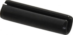 Made in USA - 5/16" Diam x 1-1/8" Long Slotted Spring Pin - Grade 1070-1090 Alloy Steel, Black Oxide Finish - Benchmark Tooling