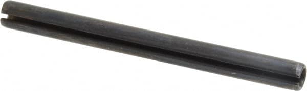 Made in USA - 5/16" Diam x 3-1/2" Long Slotted Spring Pin - Grade 1070-1090 Alloy Steel, Black Oxide Finish - Benchmark Tooling