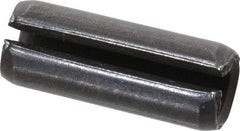 Made in USA - 3/8" Diam x 1" Long Slotted Spring Pin - Grade 1070-1090 Alloy Steel, Black Oxide Finish - Benchmark Tooling