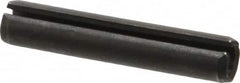 Made in USA - 3/8" Diam x 2" Long Slotted Spring Pin - Grade 1070-1090 Alloy Steel, Black Oxide Finish - Benchmark Tooling