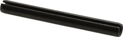 Made in USA - 3/8" Diam x 3-1/2" Long Slotted Spring Pin - Grade 1070-1090 Alloy Steel, Black Oxide Finish - Benchmark Tooling