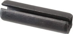 Made in USA - 7/16" Diam x 1-1/2" Long Slotted Spring Pin - Grade 1070-1090 Alloy Steel, Black Oxide Finish - Benchmark Tooling