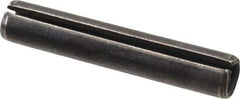 Made in USA - 7/16" Diam x 2-1/2" Long Slotted Spring Pin - Grade 1070-1090 Alloy Steel, Black Oxide Finish - Benchmark Tooling