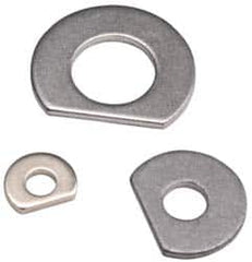 Made in USA - #3 Screw Size, 0.102" ID, 1008/1010 Steel Clipped Washer - 0.097 to 0.107" ID, 0.237 to 0.257" OD, 0.027 to 0.033" Thickness, Uncoated - Benchmark Tooling