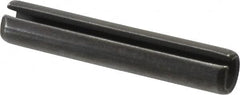 Made in USA - 1/2" Diam x 2-3/4" Long Slotted Spring Pin - Grade 1070-1090 Alloy Steel, Black Oxide Finish - Benchmark Tooling