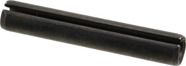 Made in USA - 1/2" Diam x 3" Long Slotted Spring Pin - Grade 1070-1090 Alloy Steel, Black Oxide Finish - Benchmark Tooling